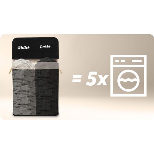 Bambusz szennyeskosár fedéllel 100 l Massido