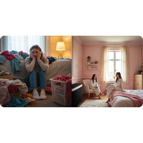 Bambusz szennyeskosár fedéllel 100 l Massido