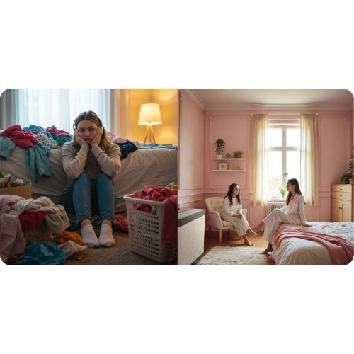 Bambusz szennyeskosár fedéllel 100 l Massido