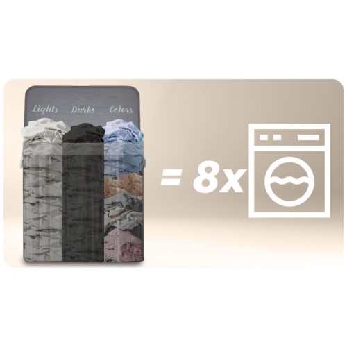 Bambusz szennyeskosár fedéllel 150 l Massido