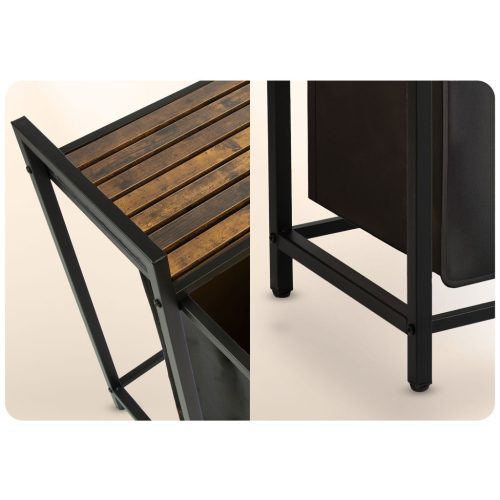 Kétkamrás szennyeskosár 80 l-es Massido vázon