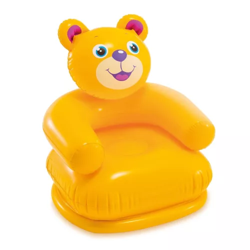 Felfújható gyermekfotel Vidám Állatok 65 x 64 cm Intex 68556 medve