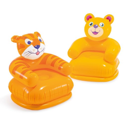 Felfújható szék gyerekeknek Cheerful Animals 65 x 64 cm Intex 68556 tigris