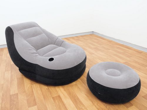 Bársony fotel lábtartóval 130 x 99 x 76 cm INTEX 68564