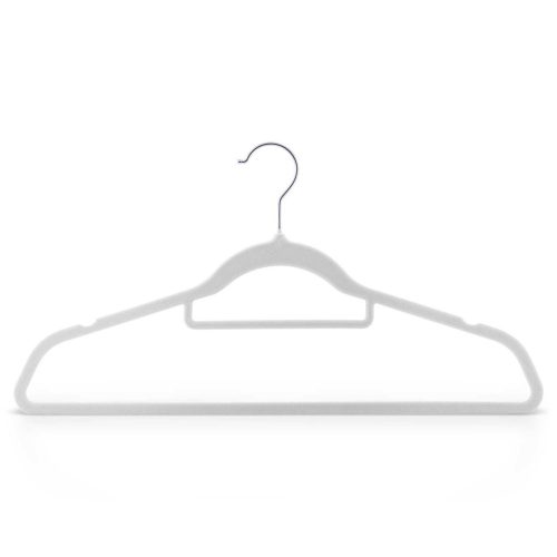 Vállfa, bársonyos ruhaakasztó 20 db-os készlet, csúszásmentes , szürke - MS-859 Massido