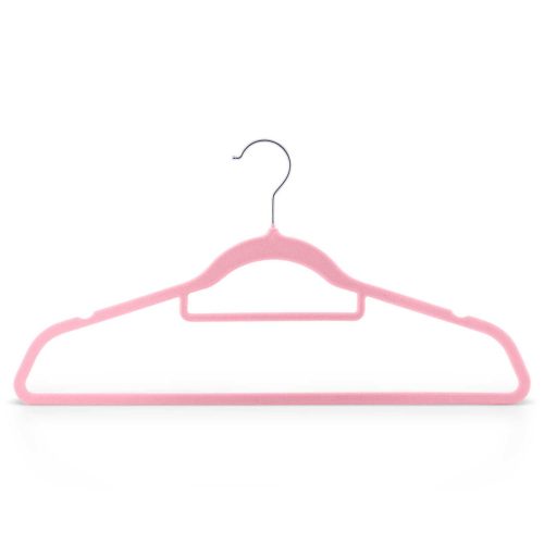Vállfa, bársonyos ruhaakasztó 20 db-os készlet, csúszásmentes , rózsaszín - MS-859 Massido