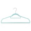Vállfa, bársonyos ruhaakasztó 20 db-os készlet, csúszásmentes , menta - MS-859 Massido