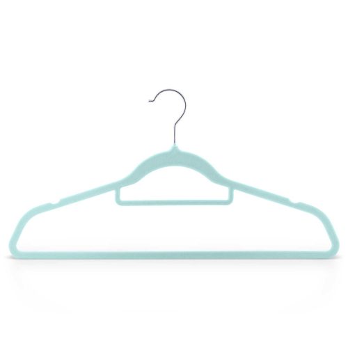Vállfa, bársonyos ruhaakasztó 20 db-os készlet, csúszásmentes , menta - MS-859 Massido