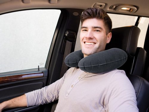 Velúr utazópárna, fejtámla 33 x 25 x 8 cm INTEX 68675