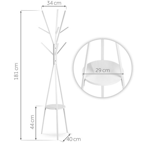 Ruhaakasztó állvány polccal - Massido MS-869