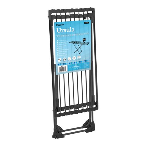 Ursula teleszkópos ruhaszárító kerekekkel , max 20m , zoknitartóval - Massido