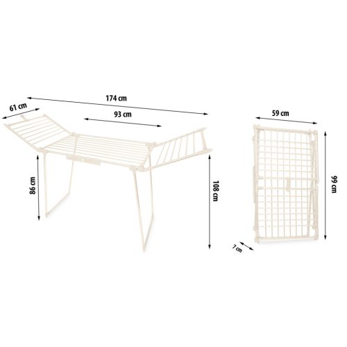 Debora arany összecsukható álló ruhaszárító, 19 m