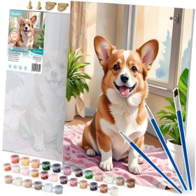 Festés szám szerint 40x50 cm Massido Corgi kutya