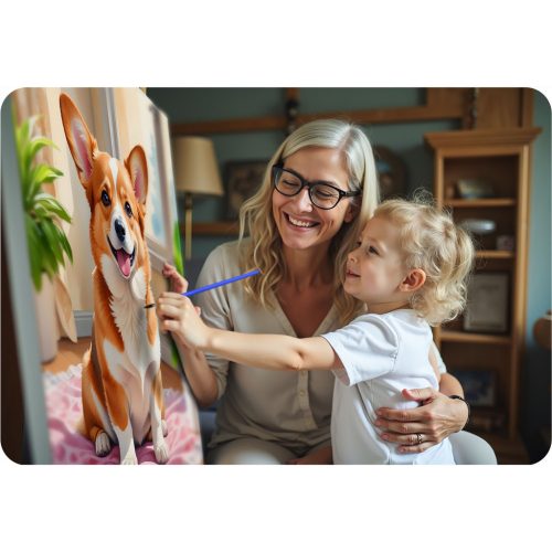 Festés szám szerint 40x50 cm Massido Corgi kutya