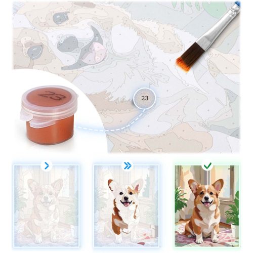 Festés szám szerint 40x50 cm Massido Puppies