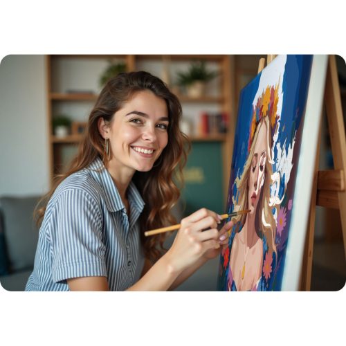 Festmény számokkal 40x50 cm Massido Női portré