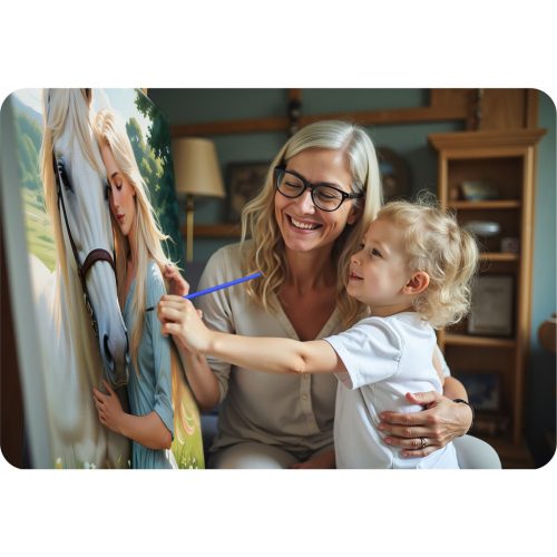 Számokkal festhető kép 40x50 cm Massido Lovas nő portréja