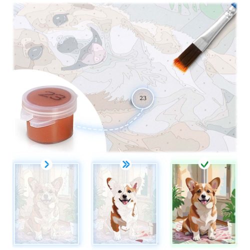 Számokkal festhető kép 40x50 cm Massido Lovas nő portréja