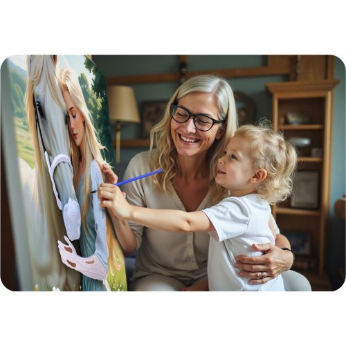 Számokkal festhető kép 40x50 cm Massido Lovas nő portréja