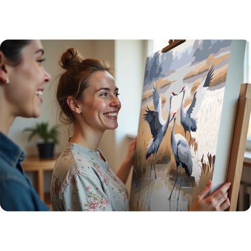 Számokkal festendő kép 40x50 cm Massido Cranes