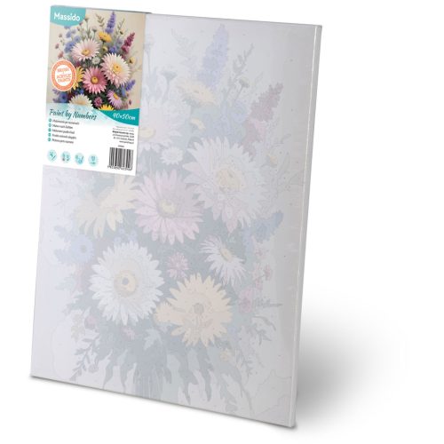 Kép számokkal festéshez 40x50 cm Massido Flowers