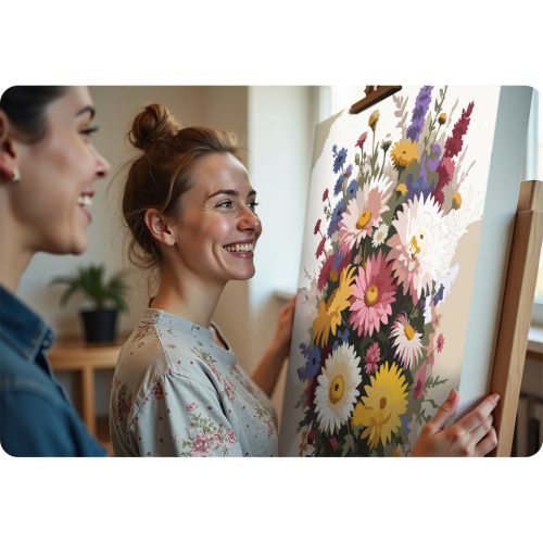 Kép számokkal festéshez 40x50 cm Massido Flowers