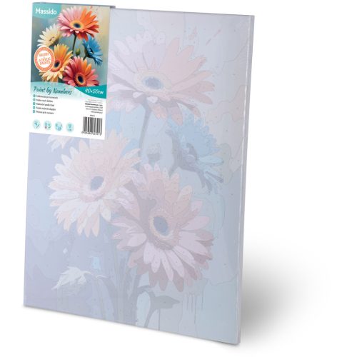 Kép számokkal festéshez 40x50 cm Massido Flowers