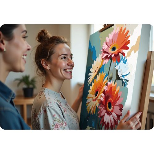 Kép számokkal festéshez 40x50 cm Massido Flowers