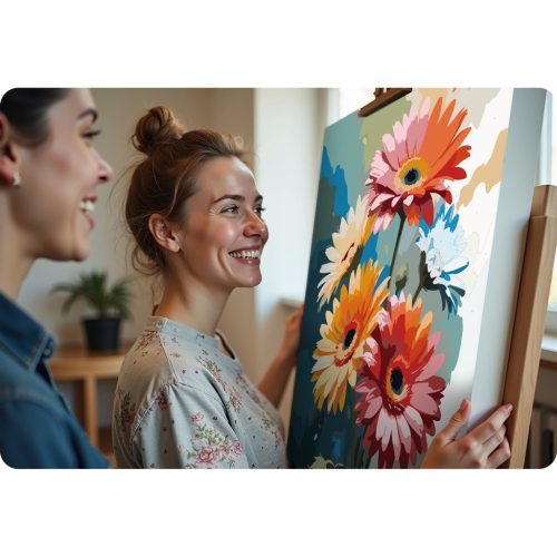 Kép számokkal festéshez 40x50 cm Massido Flowers