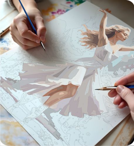 Számokkal festhető kép 40x50 cm Massido Dancing Woman