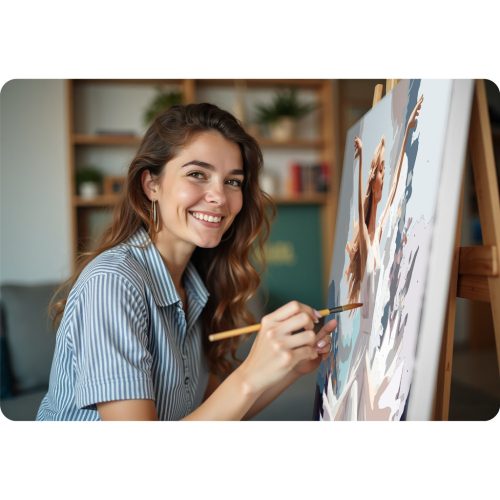 Számokkal festhető kép 40x50 cm Massido Dancing Woman