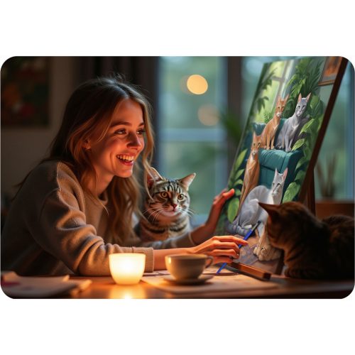 Számokkal festhető kép 40x50 cm Massido Cats