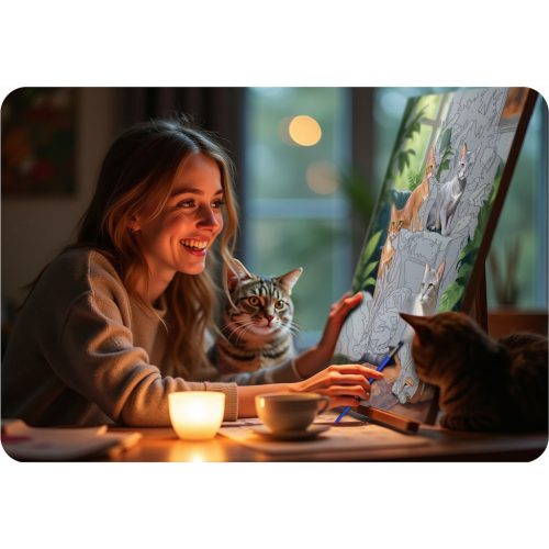 Számokkal festhető kép 40x50 cm Massido Cats