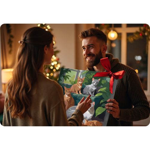 Számokkal festhető kép 40x50 cm Massido Cats