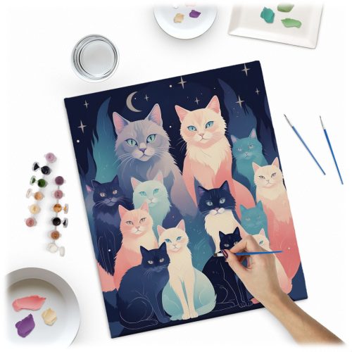 Számokkal festhető kép 40x50 cm Massido Cats