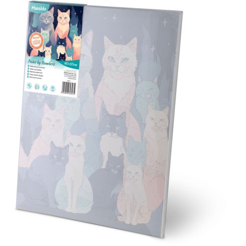 Számokkal festhető kép 40x50 cm Massido Cats