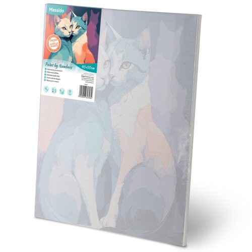 Számokkal festhető kép 40x50 cm Massido Cats