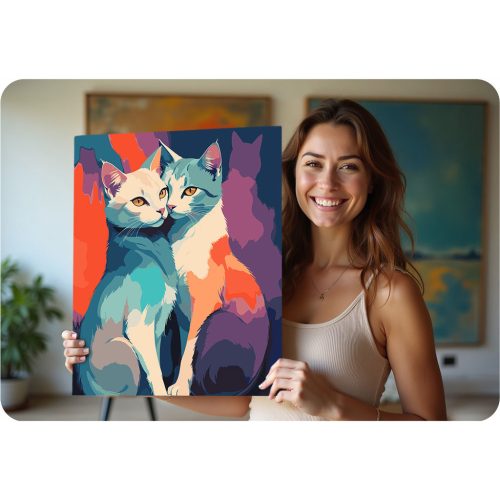 Számokkal festhető kép 40x50 cm Massido Cats