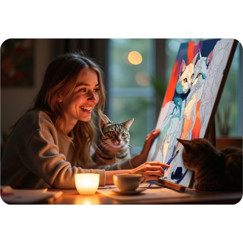 Számokkal festhető kép 40x50 cm Massido Cats