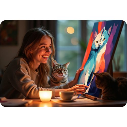 Számokkal festhető kép 40x50 cm Massido Cats