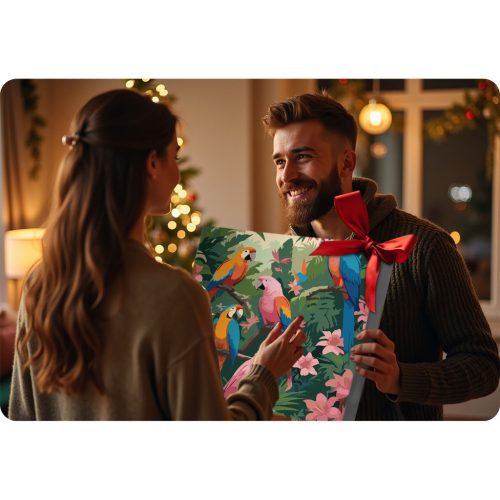 Számokkal festendő kép 40x50 cm Massido Papugi