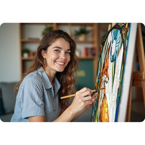 Fesd számok szerint kép 40x50 cm Massido Lisek