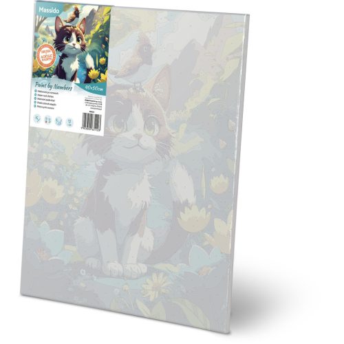 Fesd számok szerint kép 40x50 cm Massido Kotek