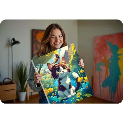 Fesd számok szerint kép 40x50 cm Massido Kotek