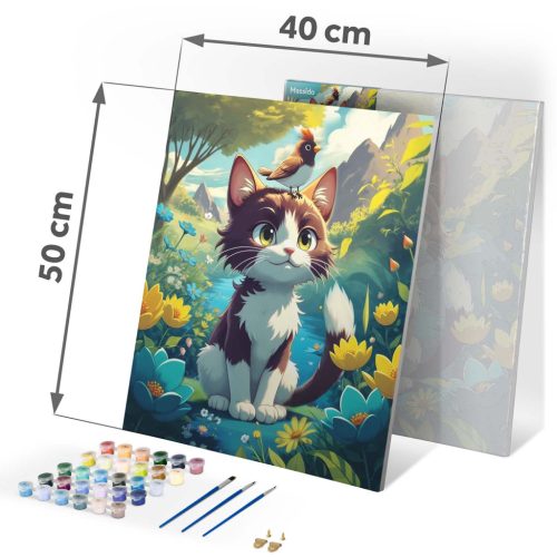 Fesd számok szerint kép 40x50 cm Massido Kotek