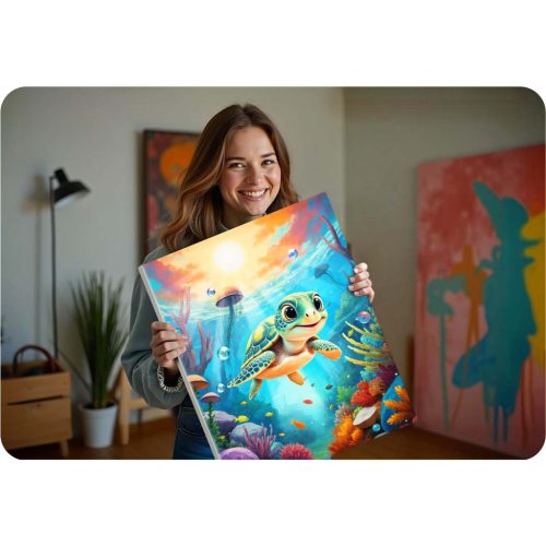 Fesd számok szerint képre 40x50 cm Massido Turtle