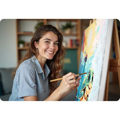 Fesd számok szerint képre 40x50 cm Massido Turtle