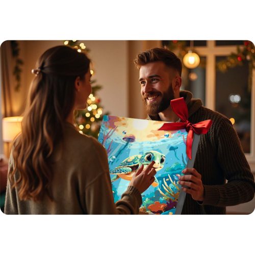 Fesd számok szerint képre 40x50 cm Massido Turtle