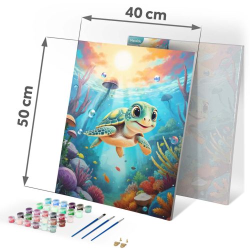 Fesd számok szerint képre 40x50 cm Massido Turtle