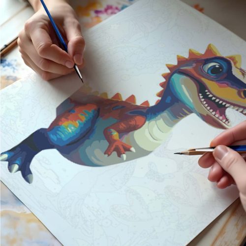 Fesd számok szerint kép 40x50 cm Massido Dino